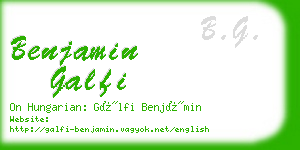 benjamin galfi business card